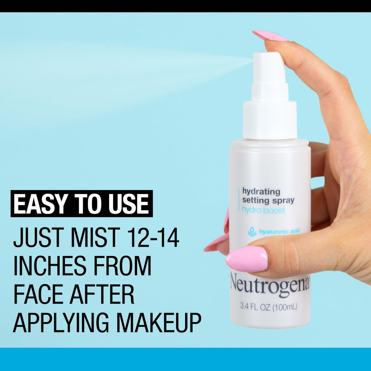 neutrogena ingredient label close-up showing hyaluronic acid benefit