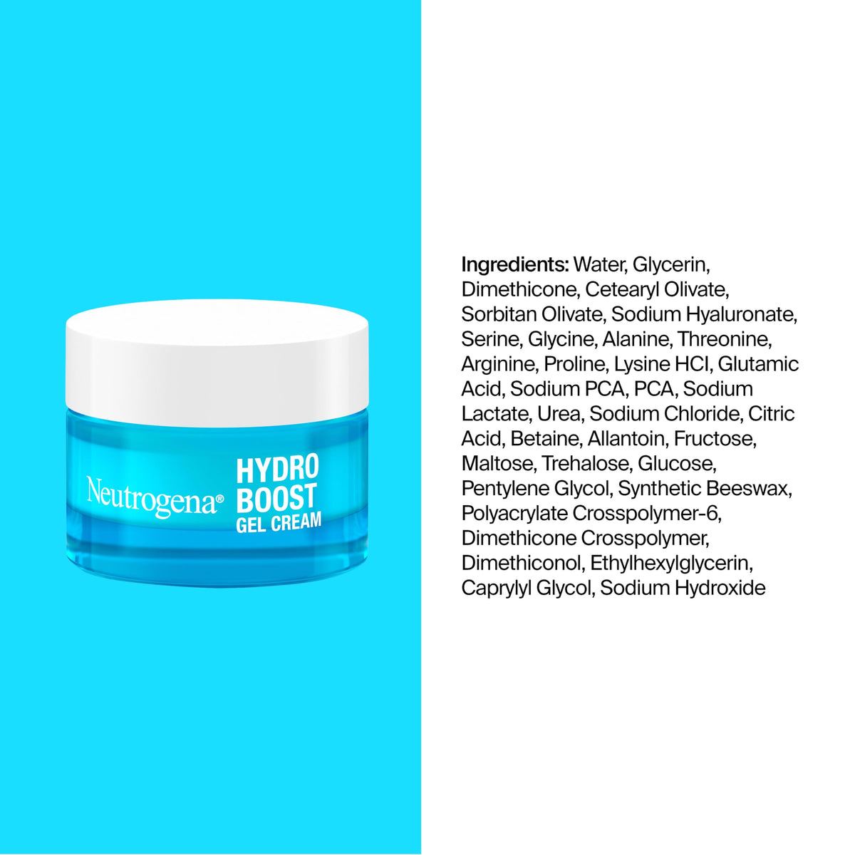 Neutrogena Hydro Boost set on bathroom counter illustrating daily hydration routine