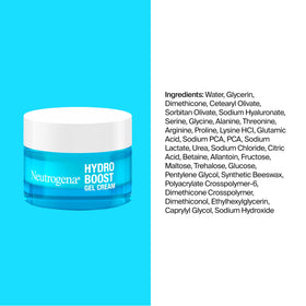 Neutrogena Hydro Boost set on bathroom counter illustrating daily hydration routine