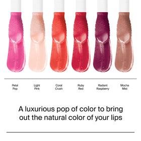Neutrogena layered over lipstick demonstrating added shine and dimension