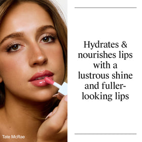 Neutrogena lip oil swatch texture showing hydrating glossy finish instantly