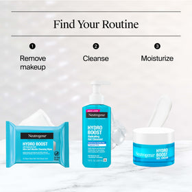 Neutrogena moisturizer being applied to cheek for visible dewy, smoother skin