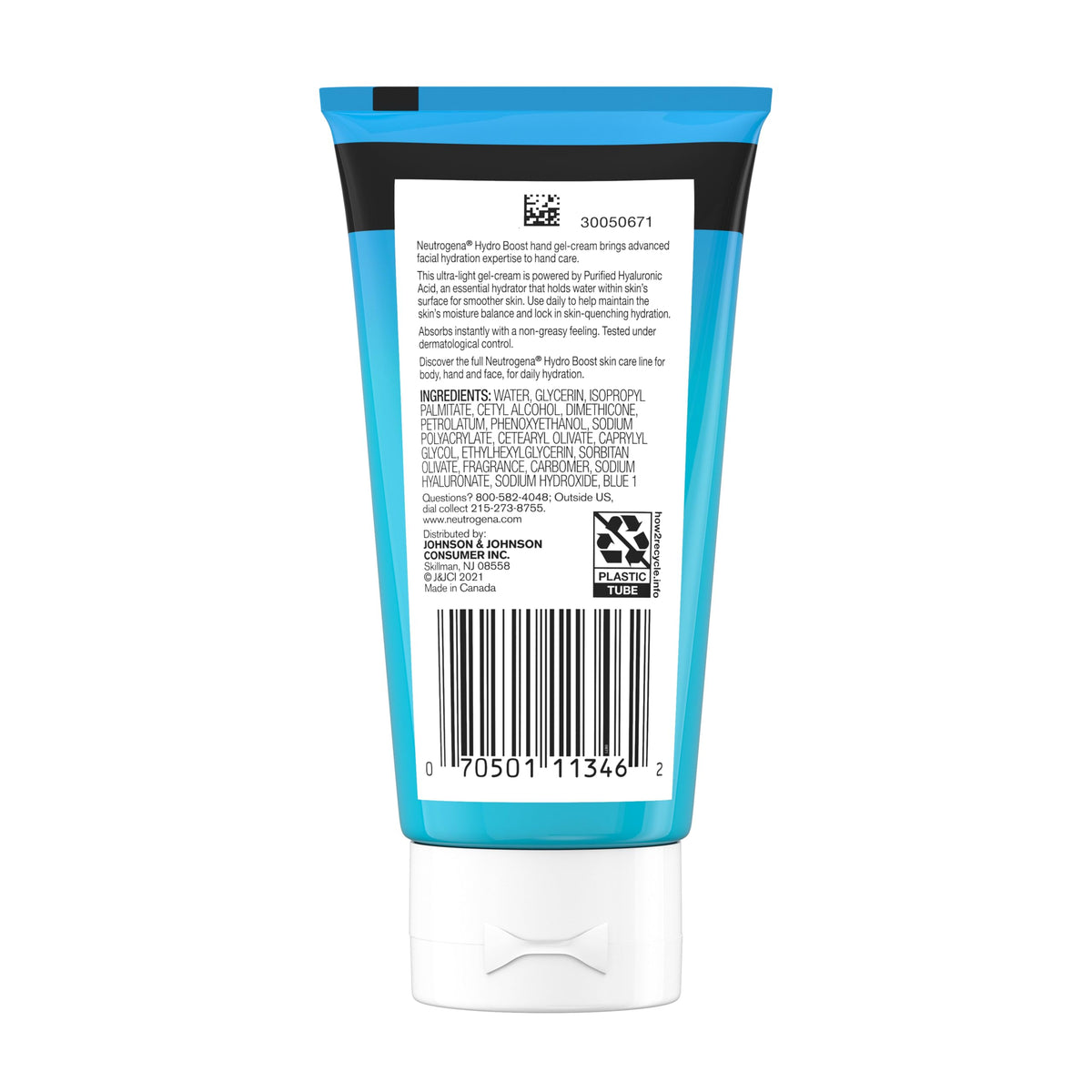 Neutrogena label detail showing dermatologist-tested claim and ingredient clarity benefit