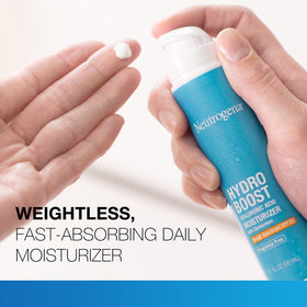 Neutrogena pump dispensing moisturizer demonstrating easy, controlled application