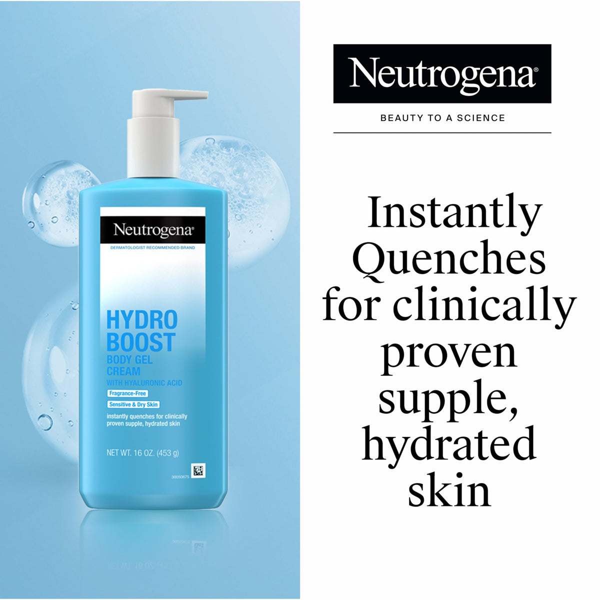 Neutrogena pump dispensing gel-cream texture demonstrating easy, controlled application