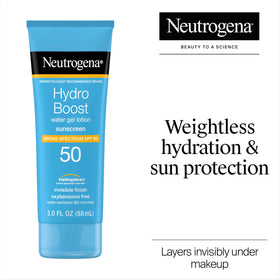 Neutrogena Hydro Boost dispenser demonstrating easy pump application for convenience