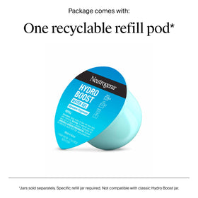 Neutrogena refill pod top lid view highlighting easy-open tap for cleaner refill