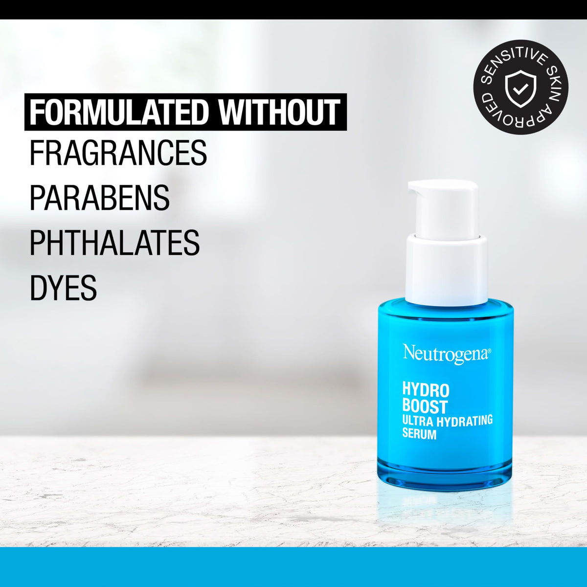 Neutrogena serum being dispensed to show controlled pump and easy application