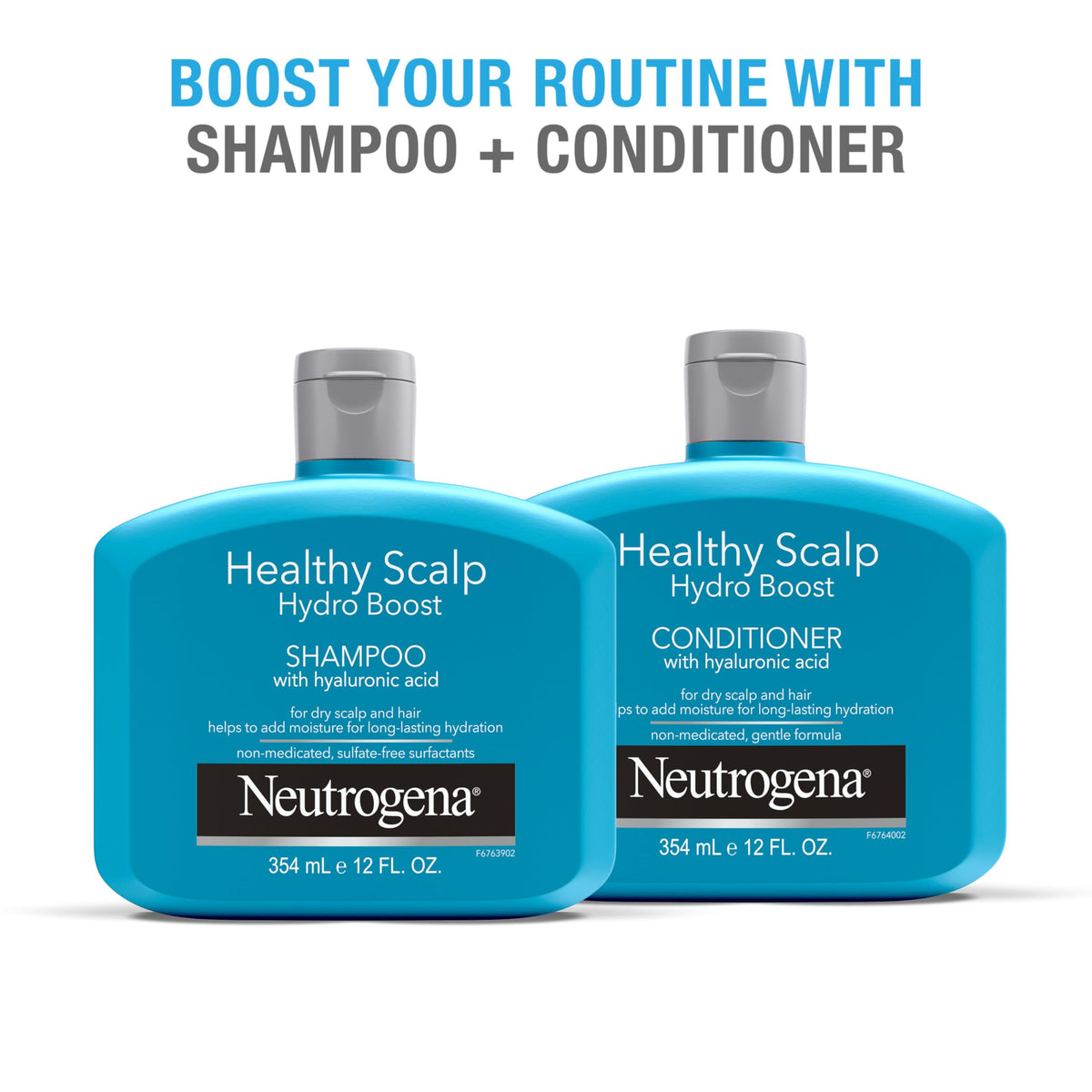 Neutrogena shampoo pump detail highlighting easy dispensing and control