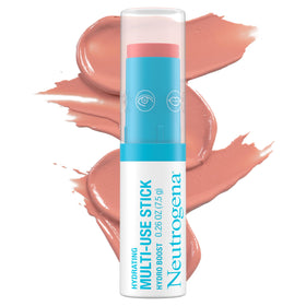 Neutrogena stick front packaging showing Soft Pink shade and benefit of quick color