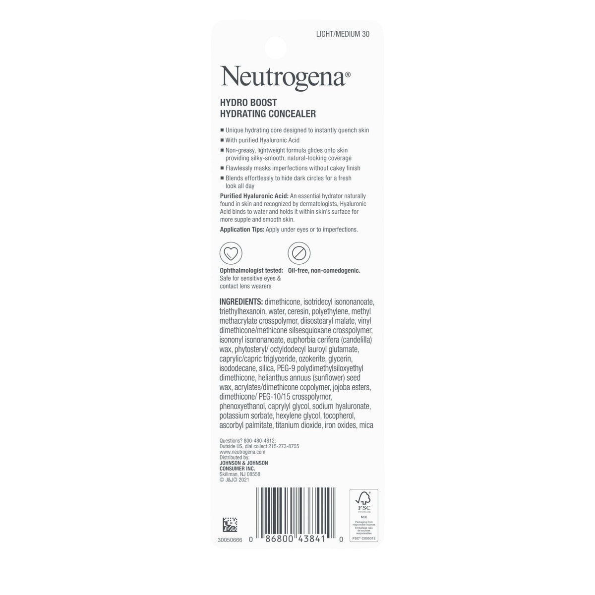 Neutrogena concealer in a makeup bag for on-the-go touch-ups and hydration