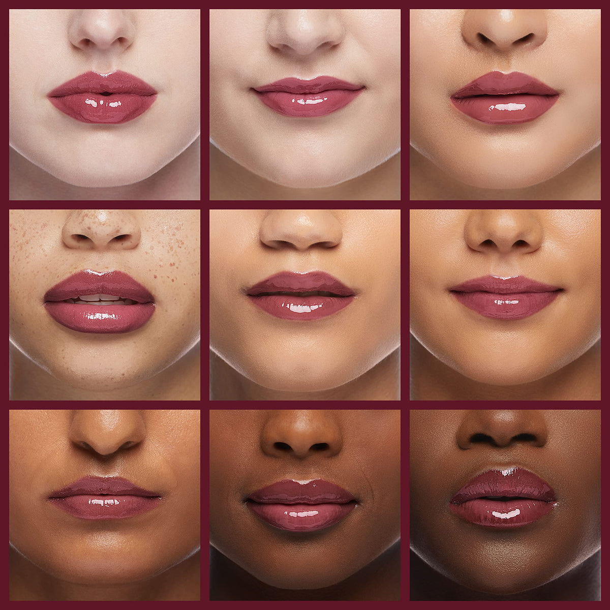 Neutrogena color swatches on skin demonstrating buildable tint and shine