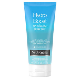 Neutrogena Hydro Boost gel-cream texture closeup highlighting gentle exfoliating feel