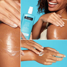 Neutrogena gel-cream texture close-up showing lightweight absorption