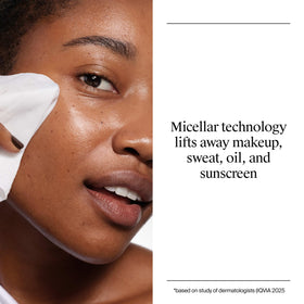 neutrogena wipe in hand showing size and portability benefit