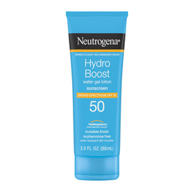 Neutrogena front packaging showing SPF 50 and Hydro Boost benefits