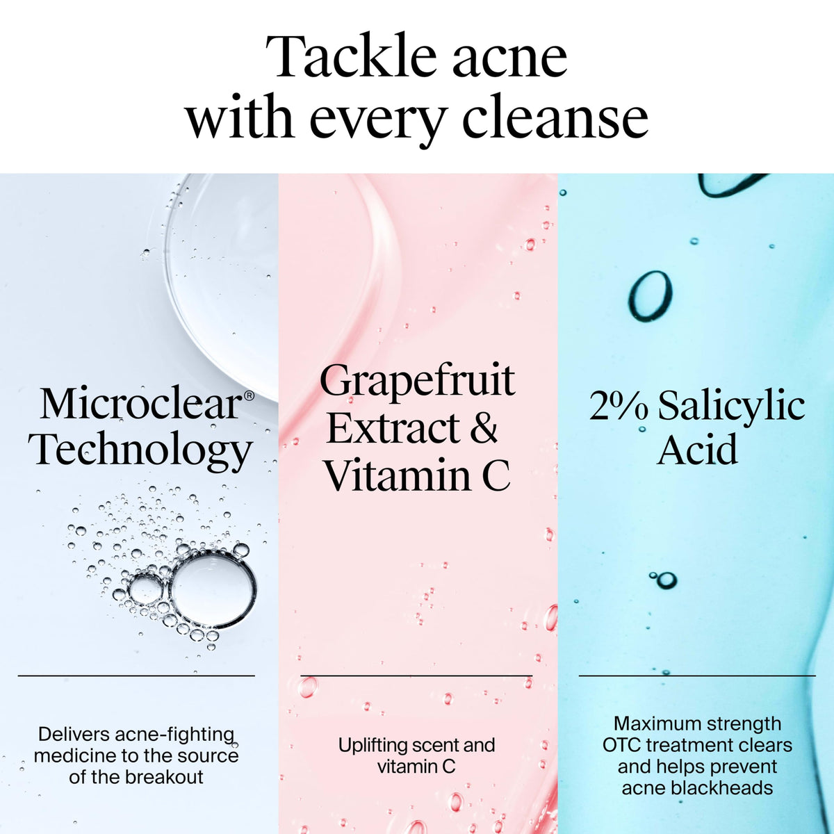 Neutrogena in bathroom use showing morning routine benefit and clean skin