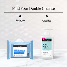 Neutrogena ingredients label highlighting micellar water and emollient benefits