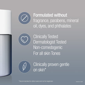 Neutrogena close-up of retinol and micropeptide ingredient callout benefits