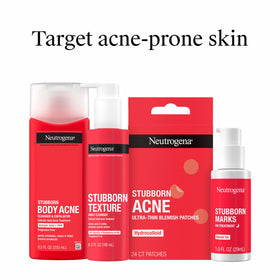 Neutrogena ingredient callout highlighting 1% salicylic acid benefit