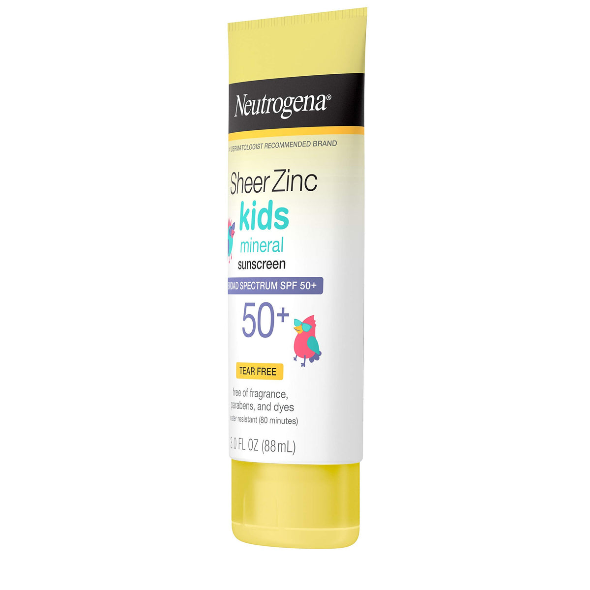 Neutrogena ingredient label close-up showing zinc oxide listing
