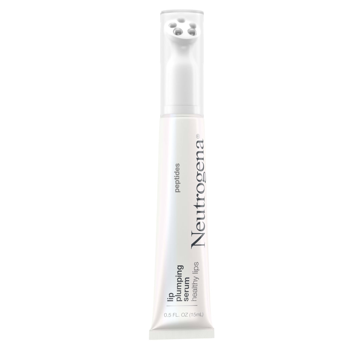 Neutrogena label and ingredients panel emphasizing peptide and antioxidant formulation benefits