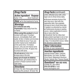 Neutrogena label close-up showing directions and formula transparency