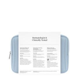 Neutrogena set staged in travel bag showing ready-to-go hydration benefit