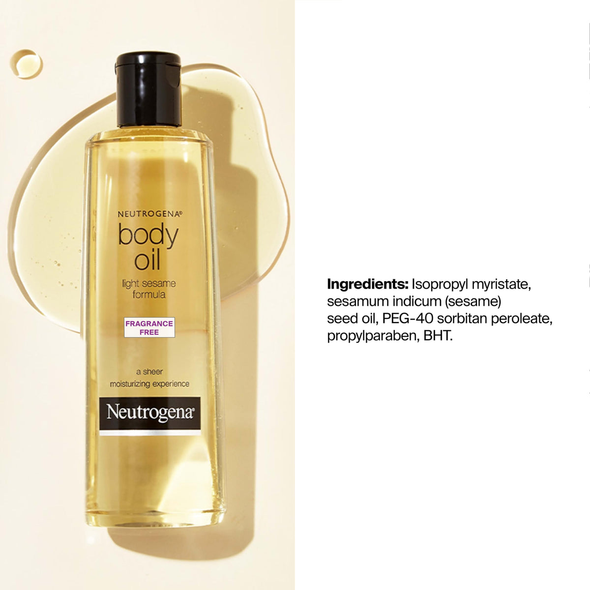 Neutrogena lifestyle bathroom shelf with bottle suggesting daily routine use