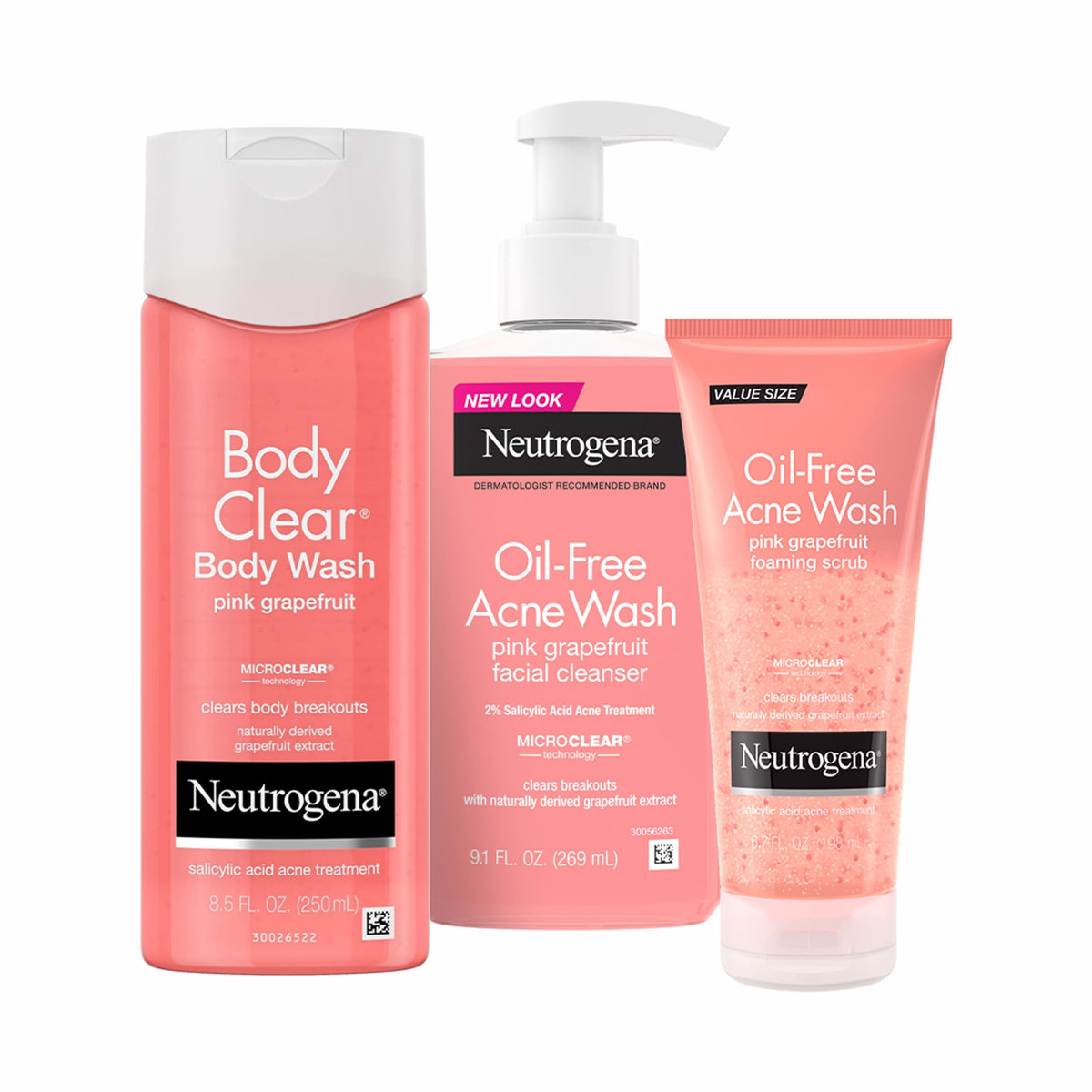 Neutrogena bottle on bathroom shelf in lifestyle setting for everyday use