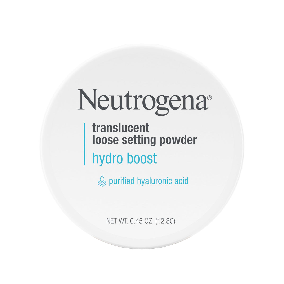 Neutrogena translucent loose powder front packaging showing product benefits