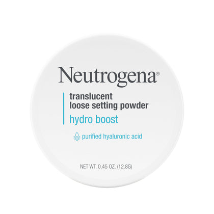 Neutrogena translucent loose powder front packaging showing product benefits