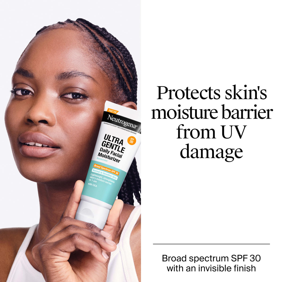 Neutrogena lotion applied on hand demonstrating smooth, non-greasy feel