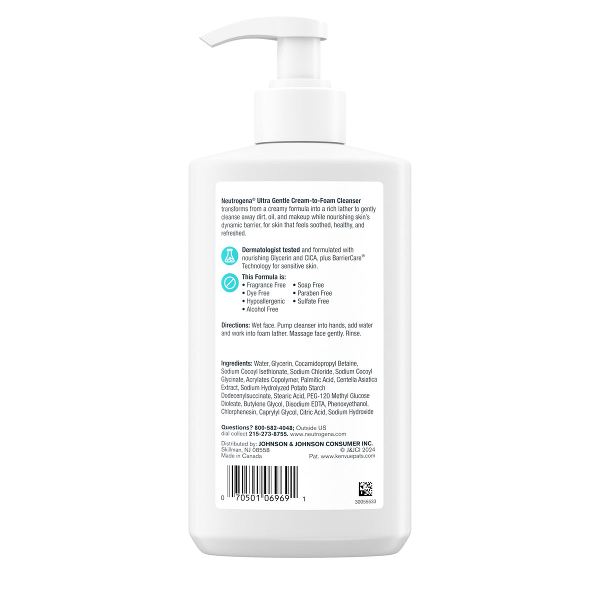 Neutrogena before-and-after makeup removal demo, showing effective cleansing without irritation