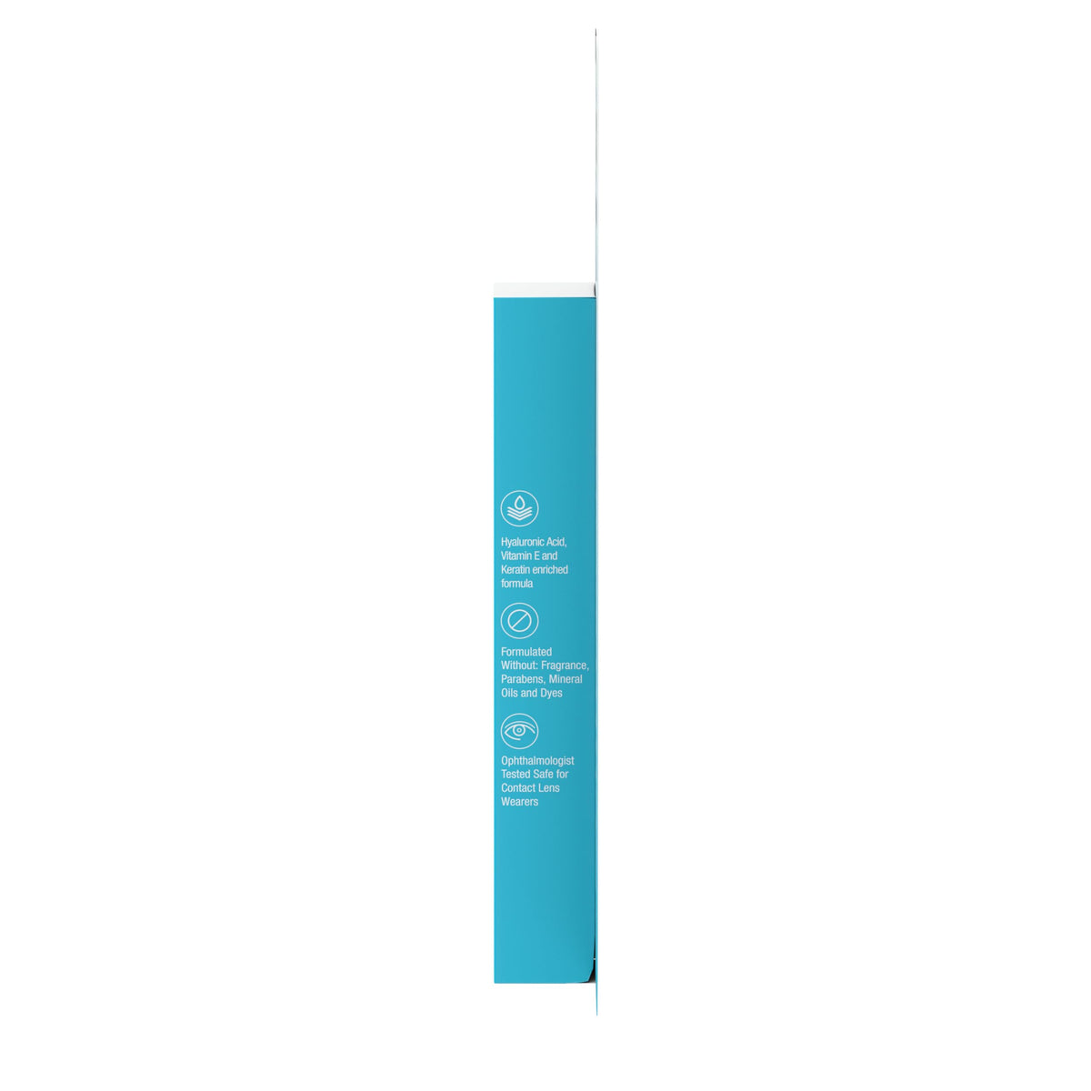 Neutrogena mascara applied on lashes, demonstrating visible length and volume