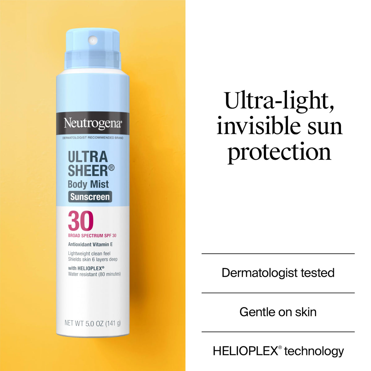 Neutrogena matte finish on arm detail showing non-greasy smooth skin