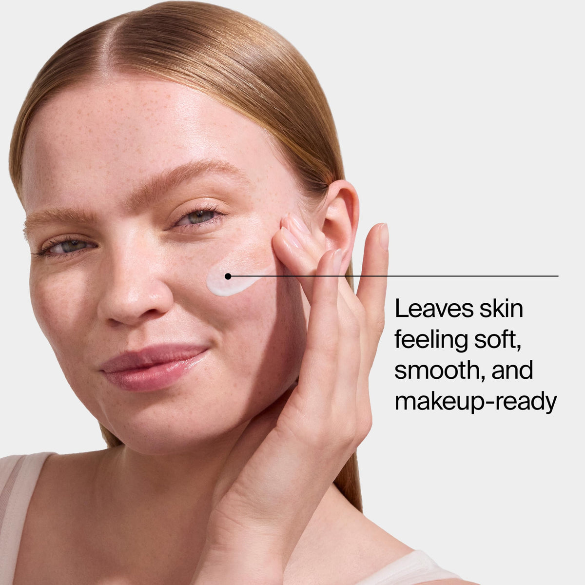 Neutrogena matte finish on skin showing soft, smooth, non-greasy look benefit