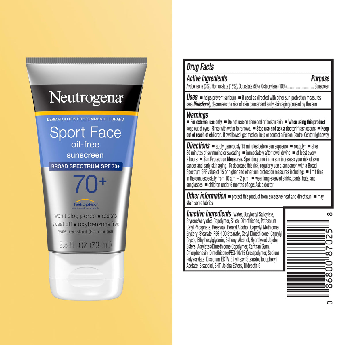 Neutrogena mint-scent visual highlighting refreshing fragrance and lightweight feel