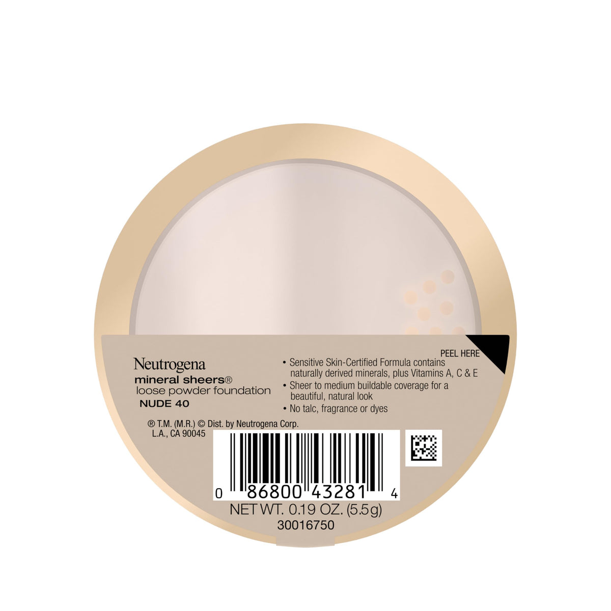 Neutrogena powder in makeup bag for quick touch-ups on the go
