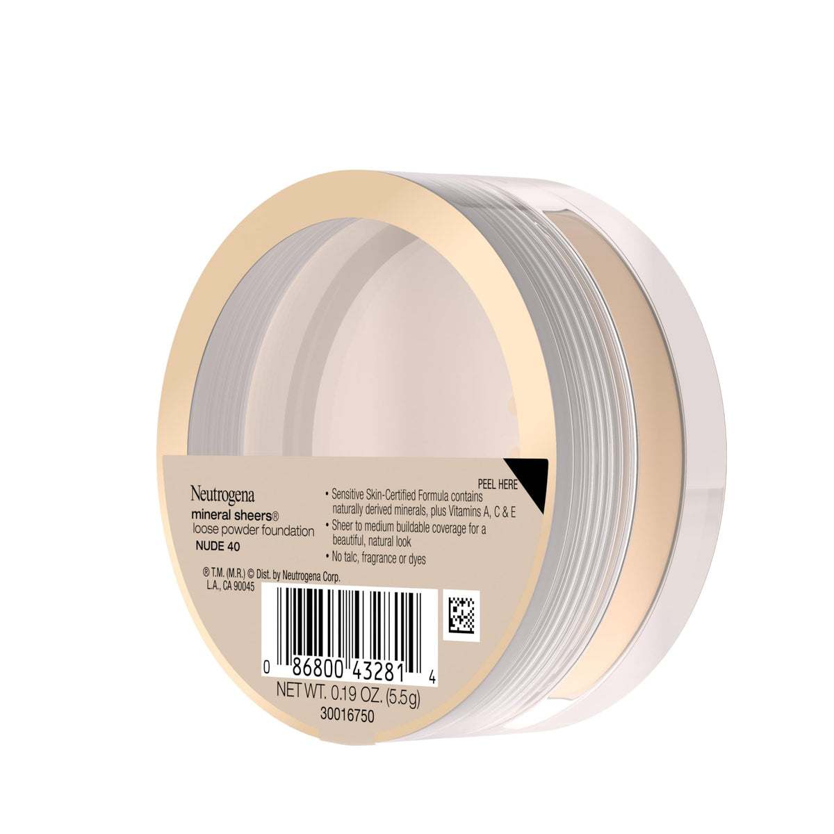 Neutrogena small .19 oz jar beside coin to show product scale