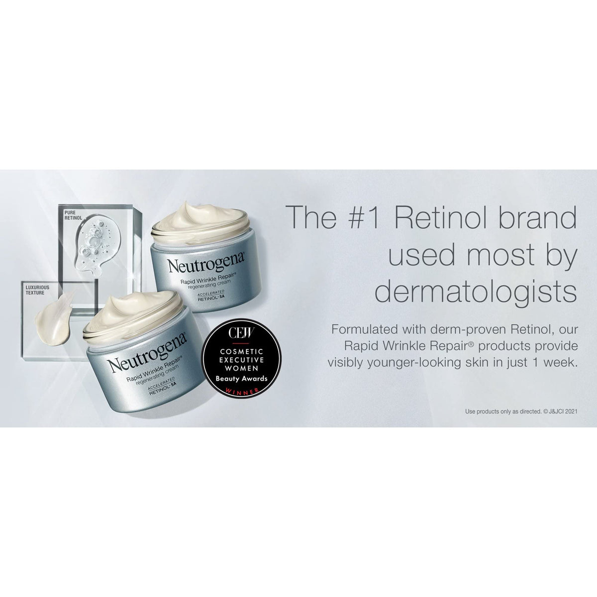 Neutrogena close-up of cream texture, moisturizing hyaluronic-rich formula visible