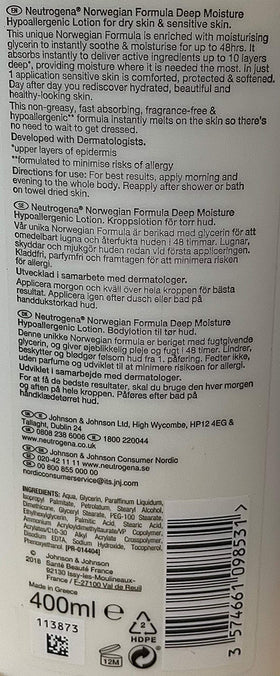 Neutrogena three-bottle pack size comparison for long-lasting moisture supply