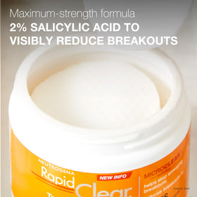 Neutrogena pad solution droplet showing salicylic acid delivery benefit