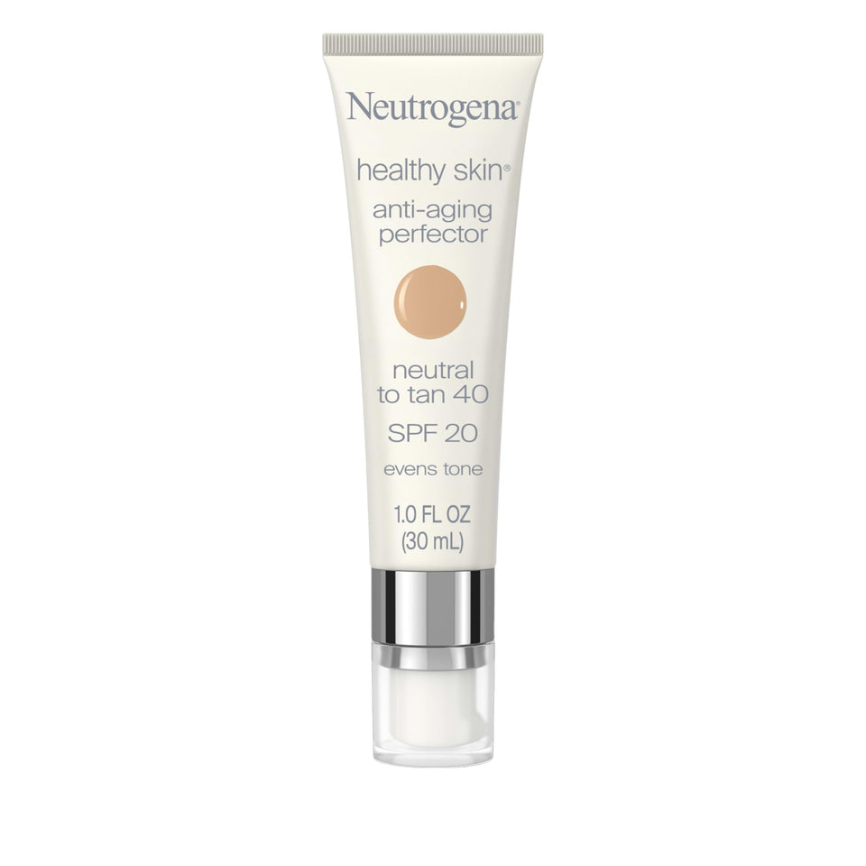 Neutrogena front tube showing packaging and shade, offers convenient daily coverage