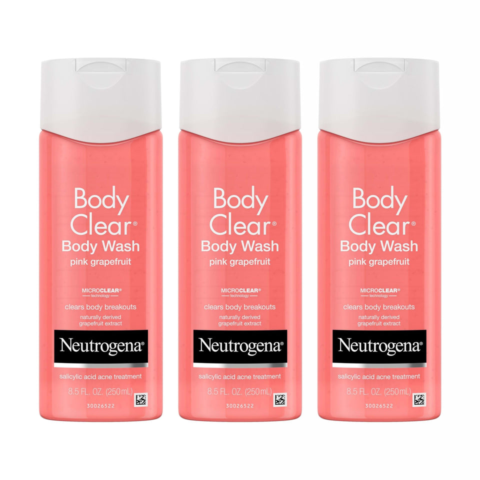 Neutrogena bottle front packaging showing product and grapefruit scent benefits