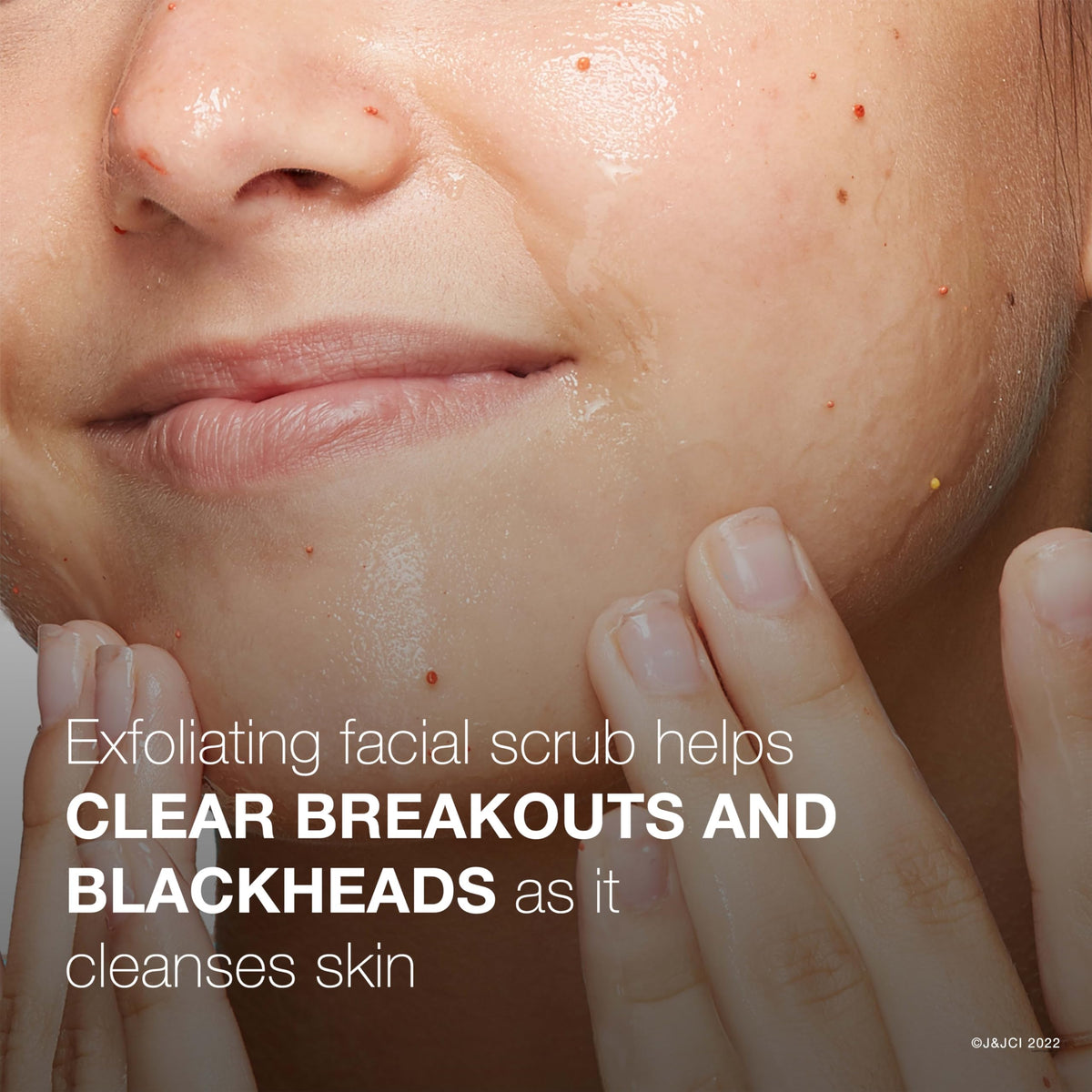Neutrogena close-up of foamy texture delivering gentle exfoliation