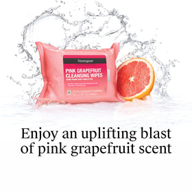 Neutrogena wipe removing makeup from a cheek, leaving skin refreshed