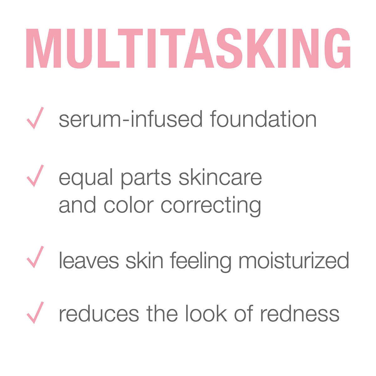 Close-up on skin showing pore-blurring effect from Neutrogena serum foundation