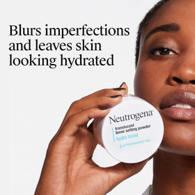 Neutrogena powder texture close-up highlighting fine, silky finish