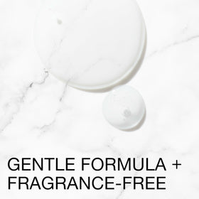 Neutrogena dispensing exfoliant into hand demonstrating precise, mess-free application